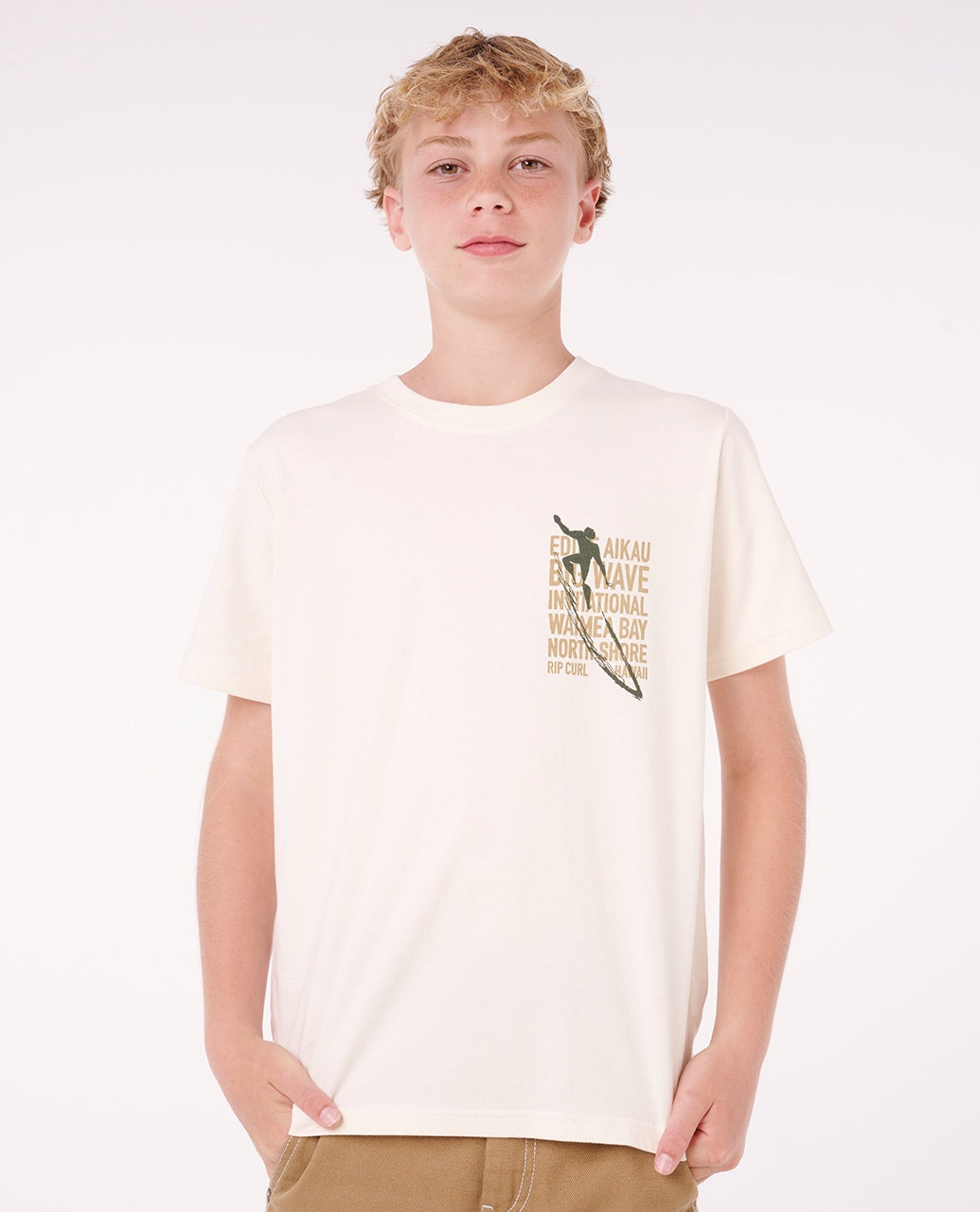 EWG PETRO TEE BOYS - bone