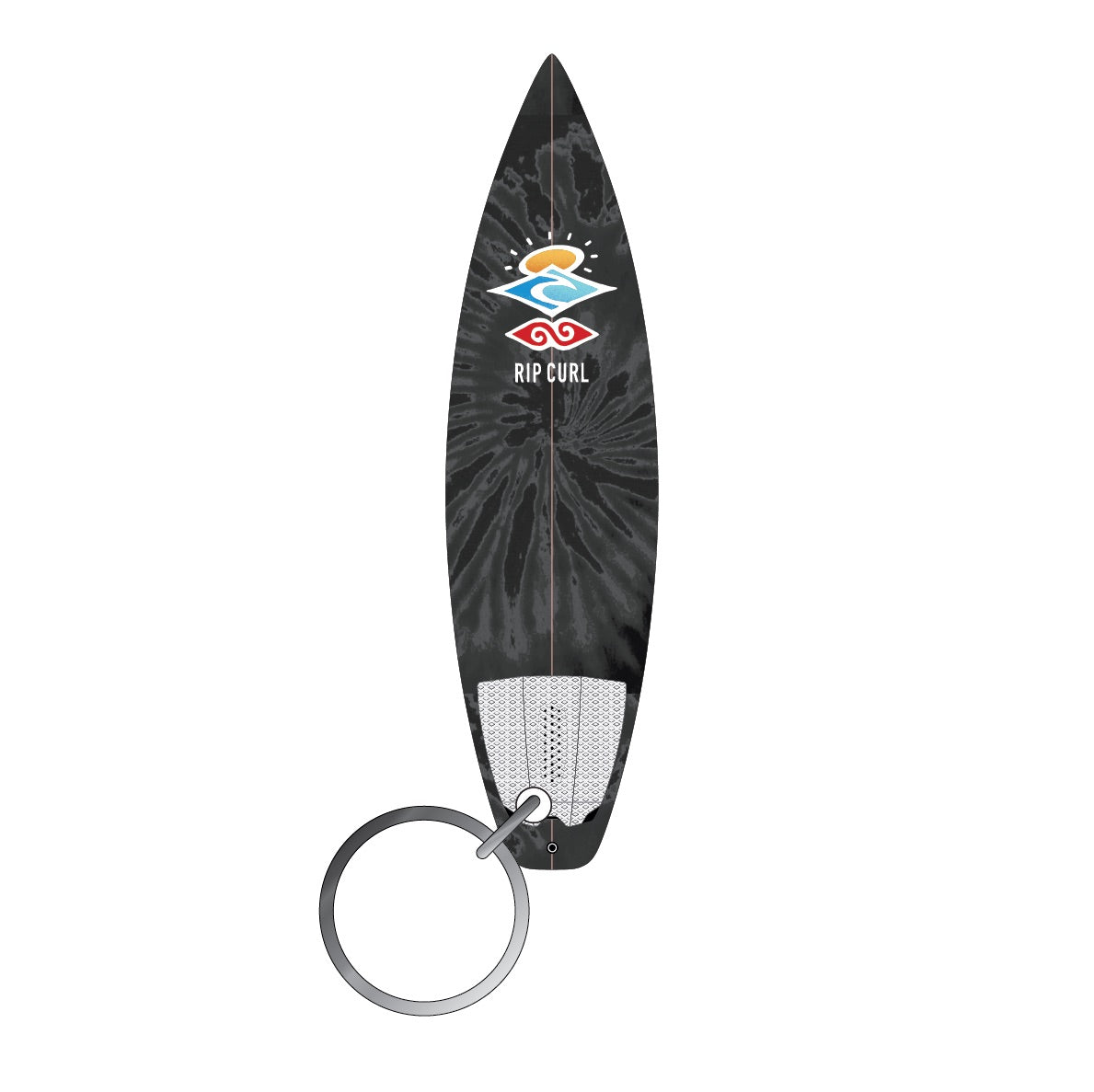 SURFBOARD KEYRING - black/grey
