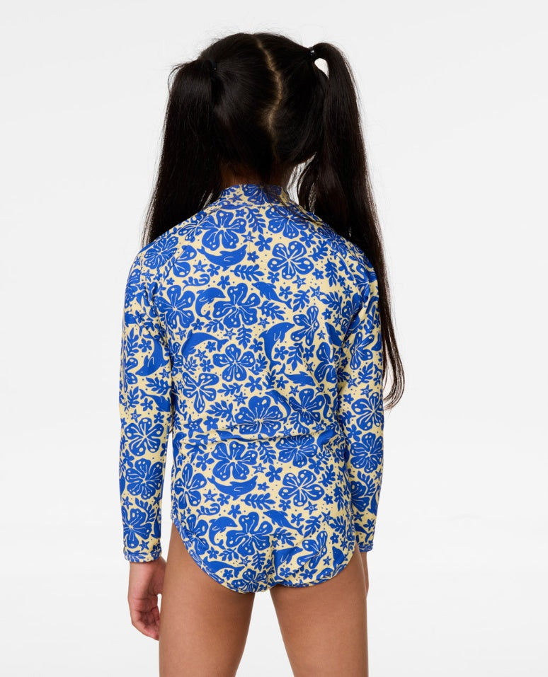 SUN AND SWELL LS SURFSUIT GIRL - blue