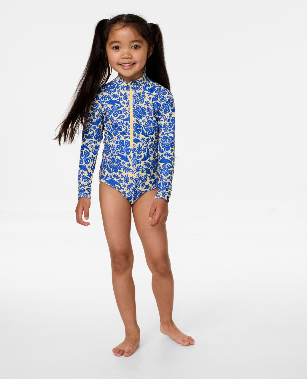 SUN AND SWELL LS SURFSUIT GIRL - blue