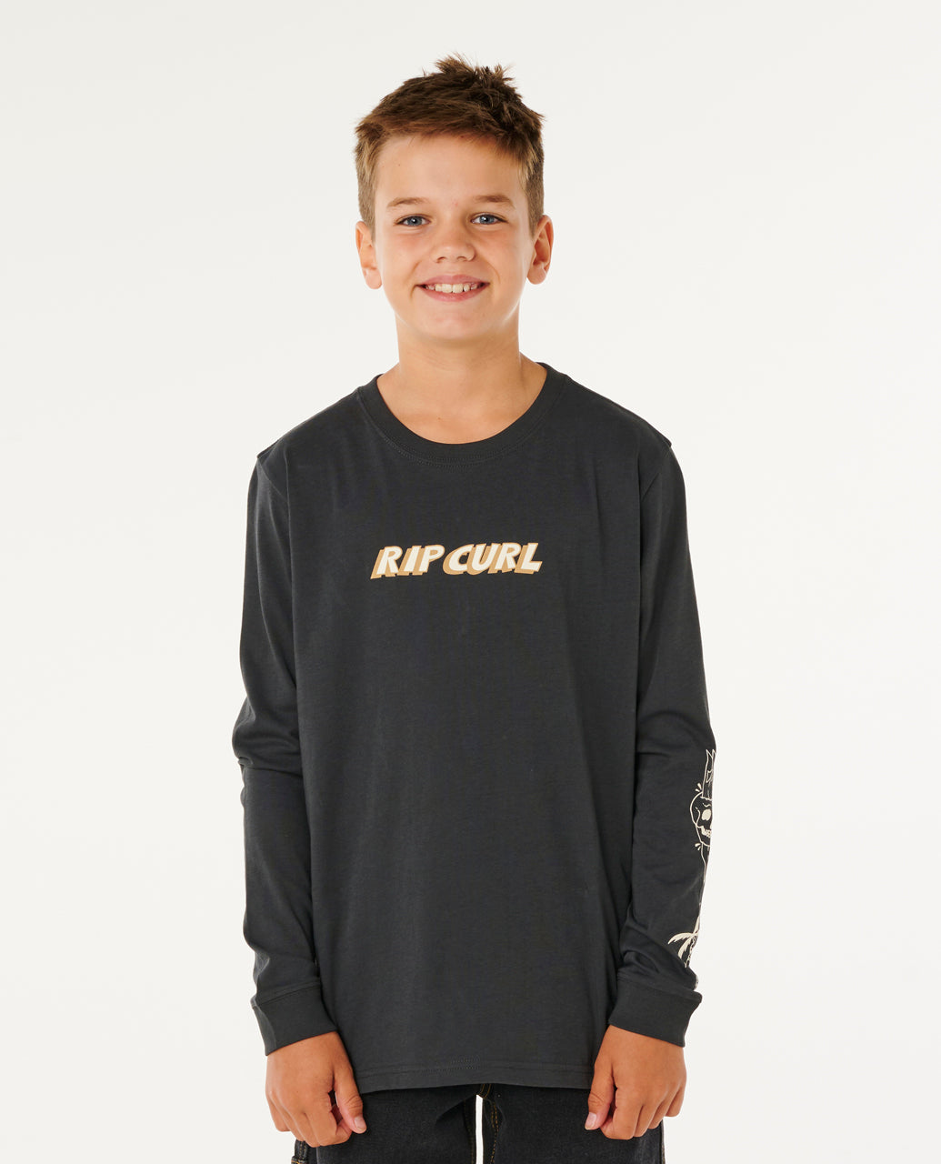 ETERNAL SHRED LS TEE-BOY - washed black