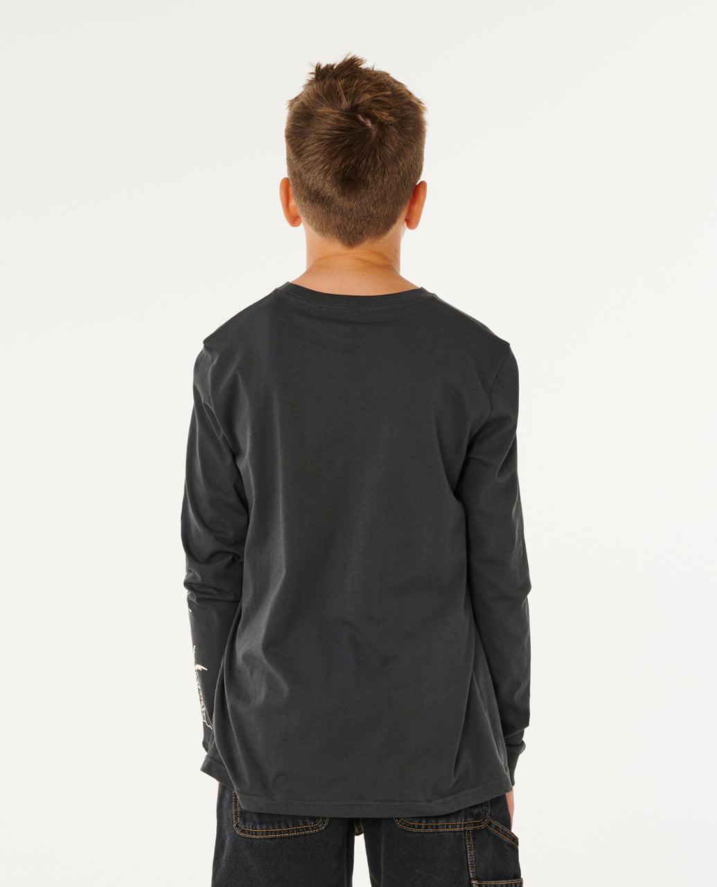 ETERNAL SHRED LS TEE-BOY - washed black