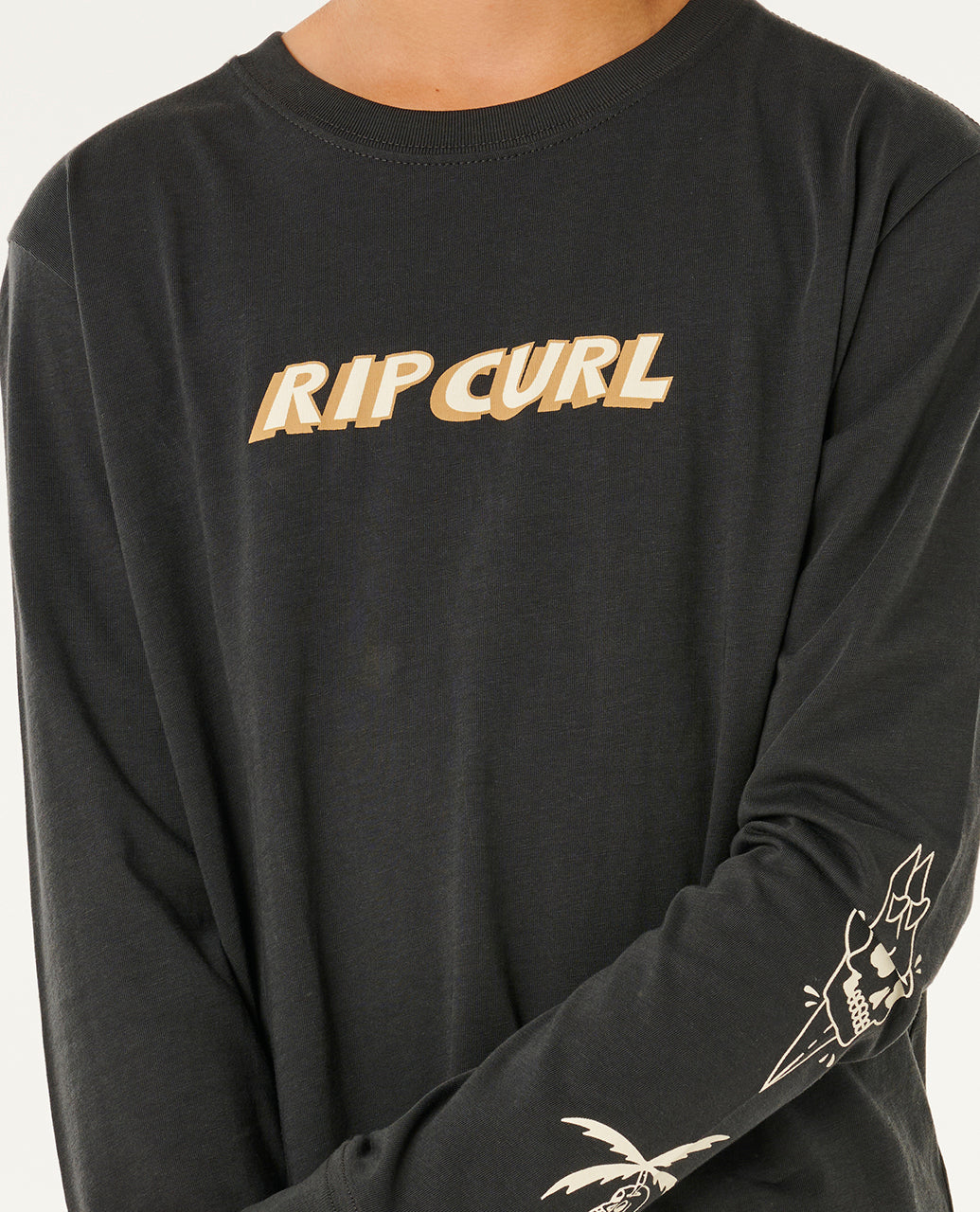 ETERNAL SHRED LS TEE-BOY - washed black