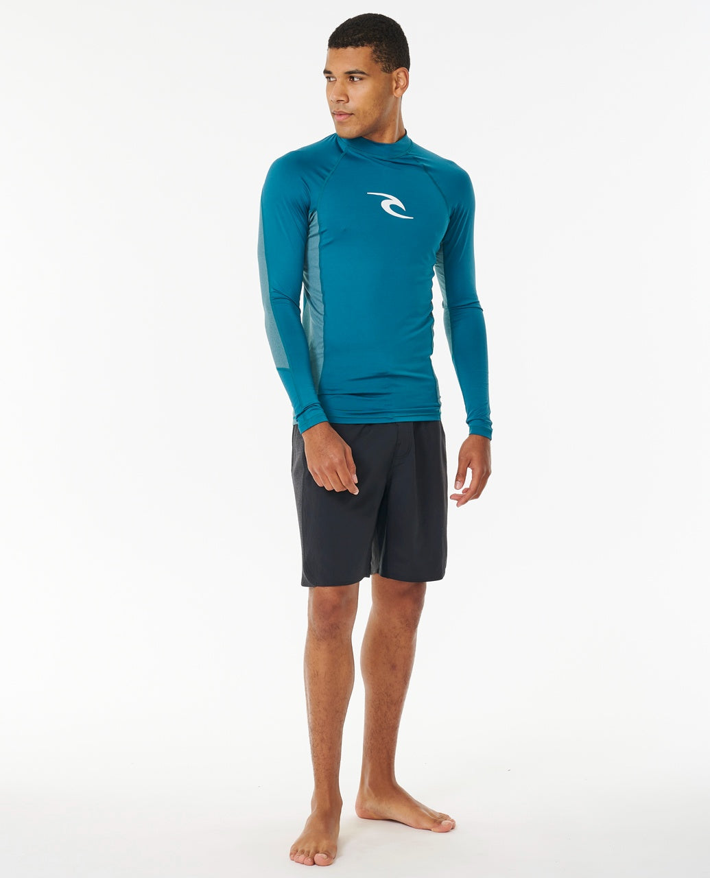 WAVES UPF PERF L/S - deep ocean