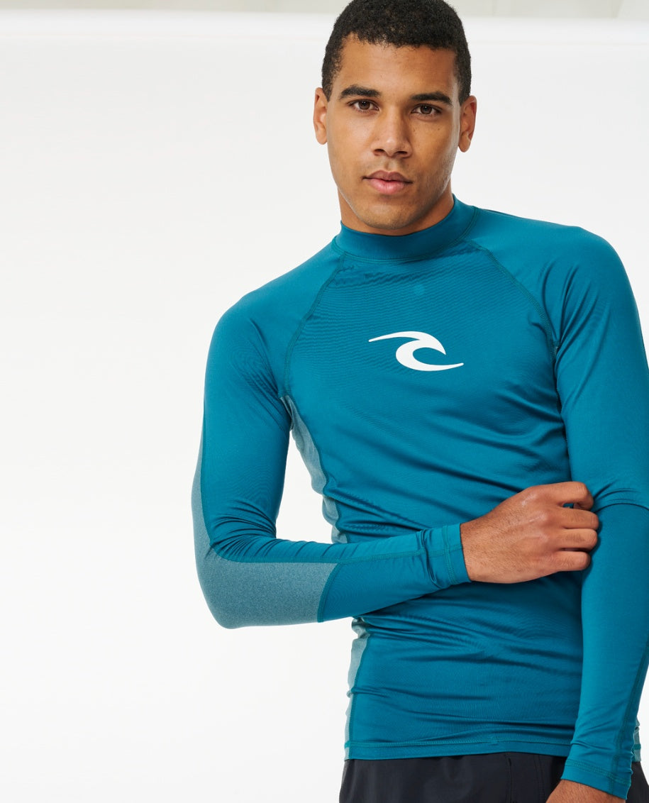 WAVES UPF PERF L/S - deep ocean
