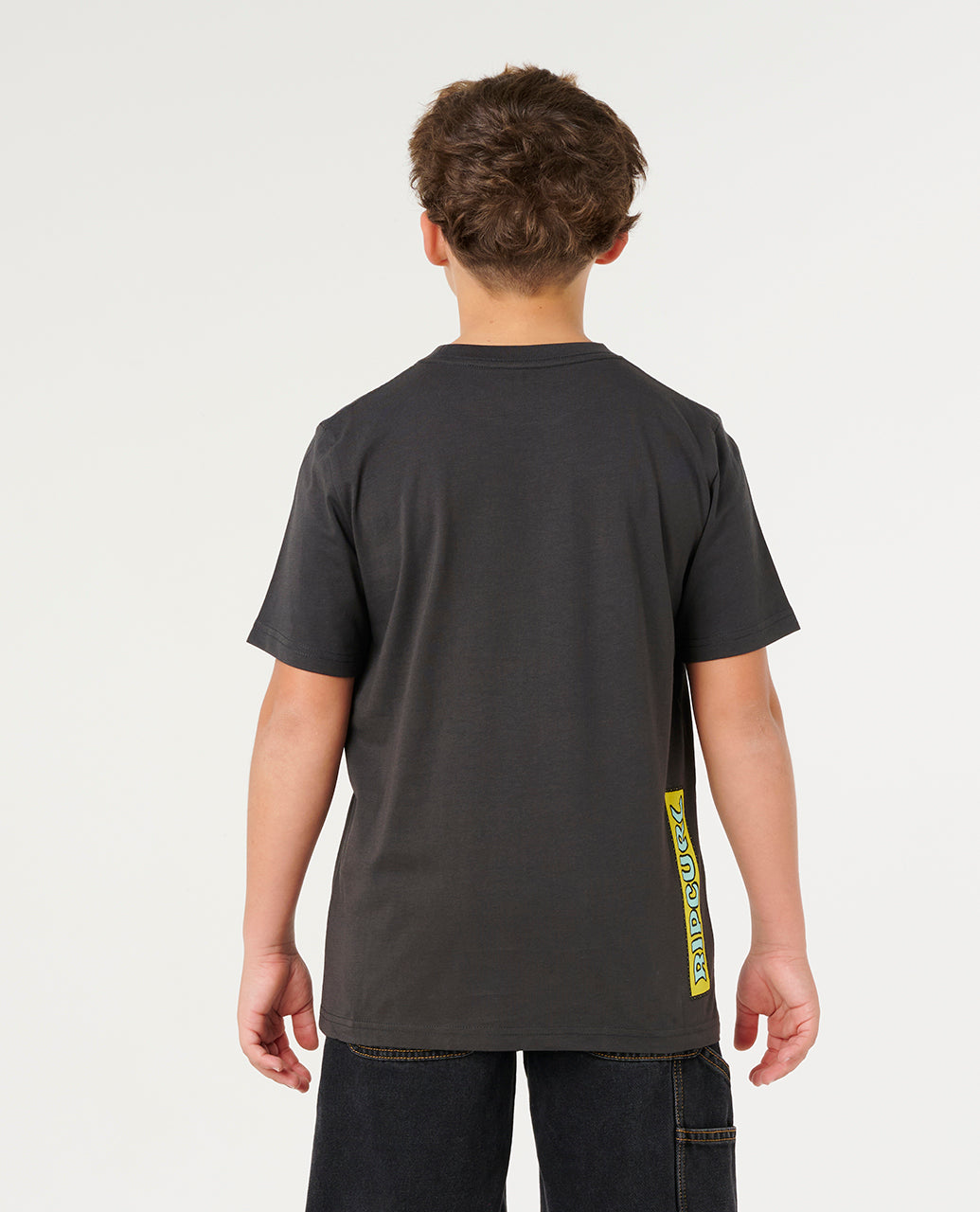 SUNSET SESH LOGO TEE-BOY - washed black