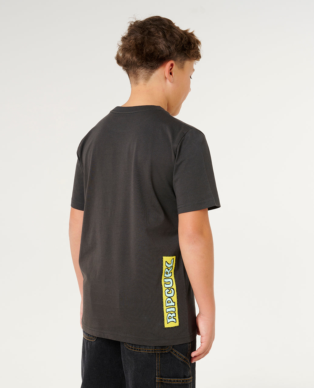 SUNSET SESH LOGO TEE-BOY - washed black