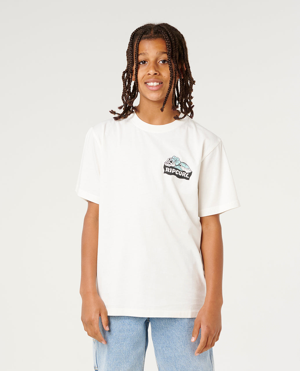 SUNSET SESH ART TEE-BOY - bone