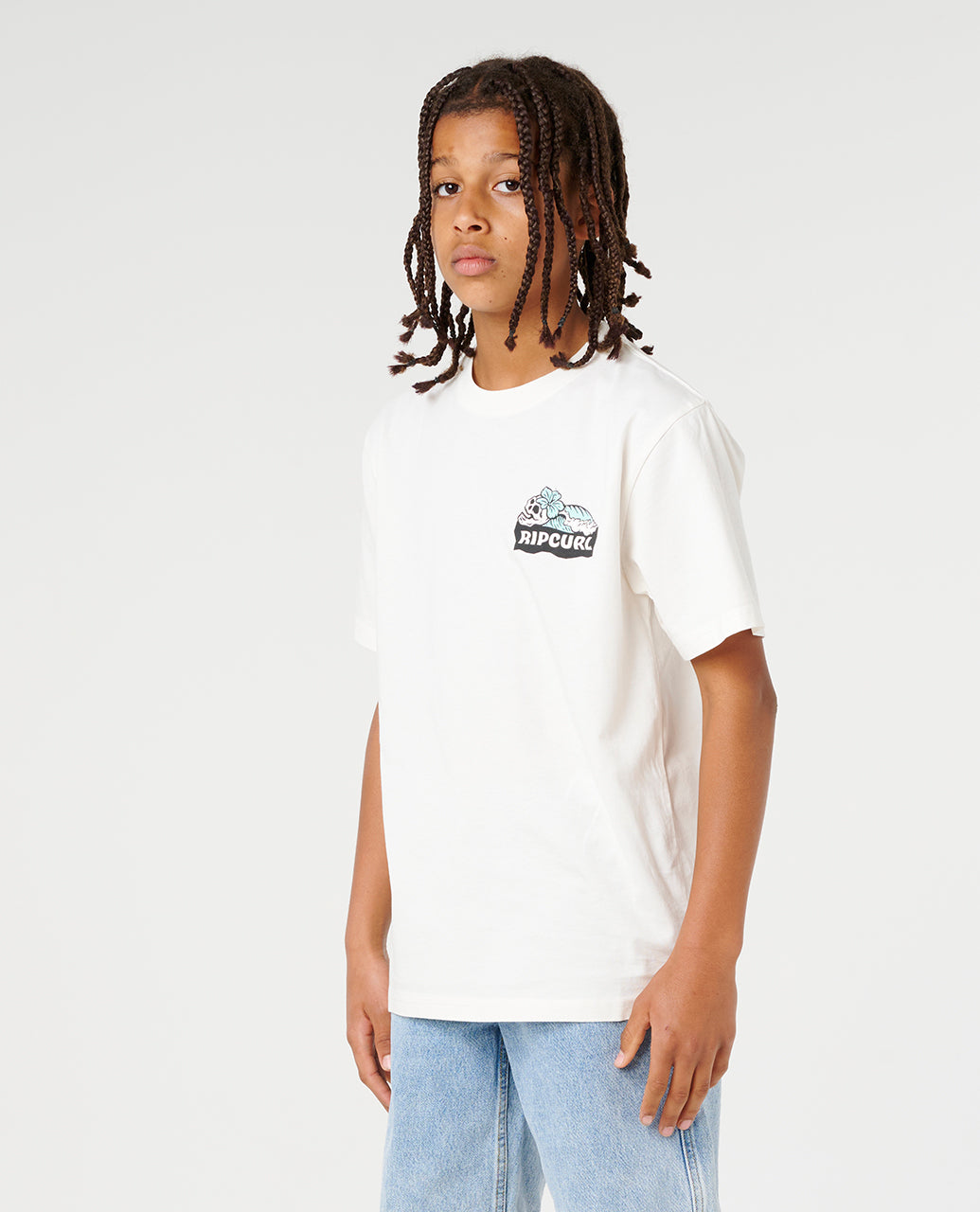 SUNSET SESH ART TEE-BOY - bone