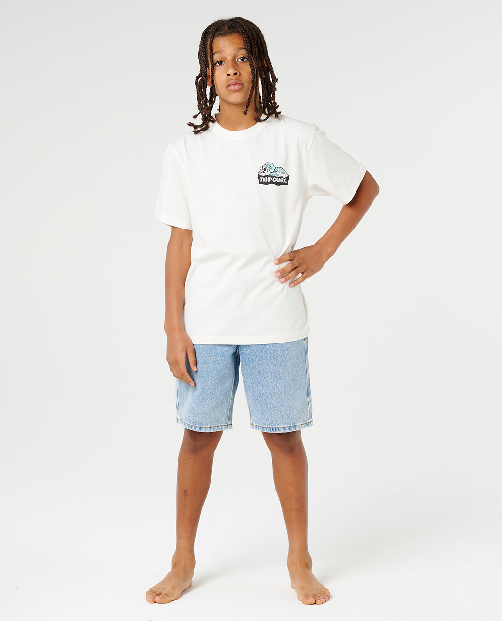 SUNSET SESH ART TEE-BOY - bone