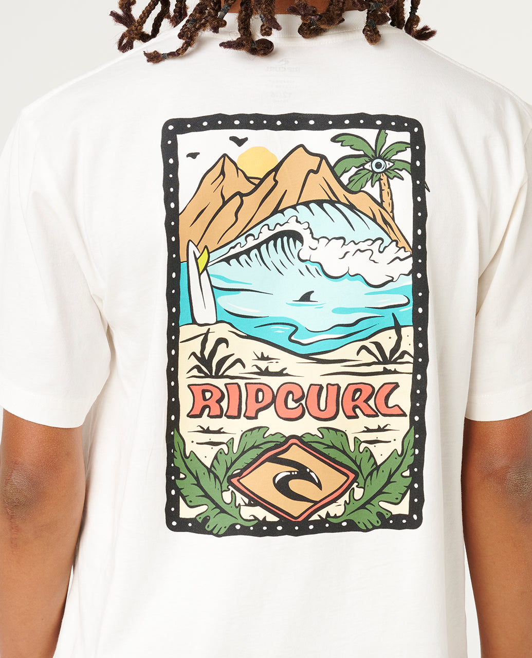 SUNSET SESH ART TEE-BOY - bone