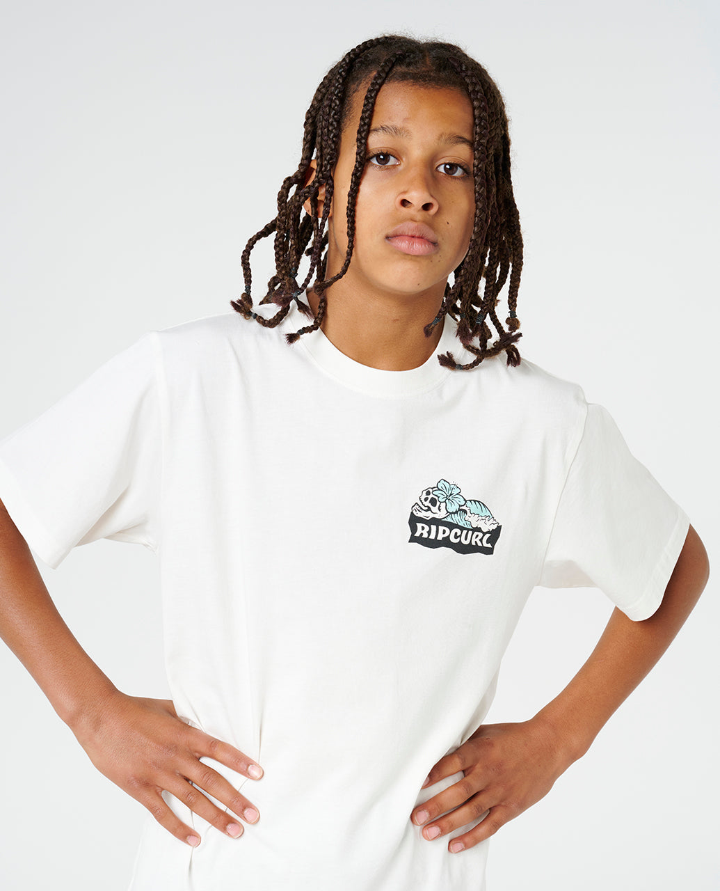 SUNSET SESH ART TEE-BOY - bone