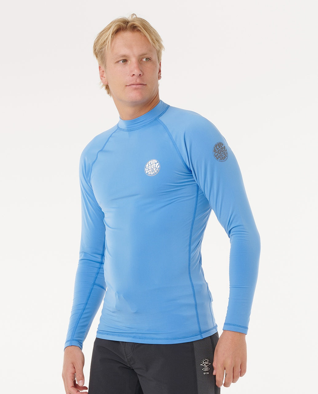 ICONS UPF BRUSHED L/S - blue gum