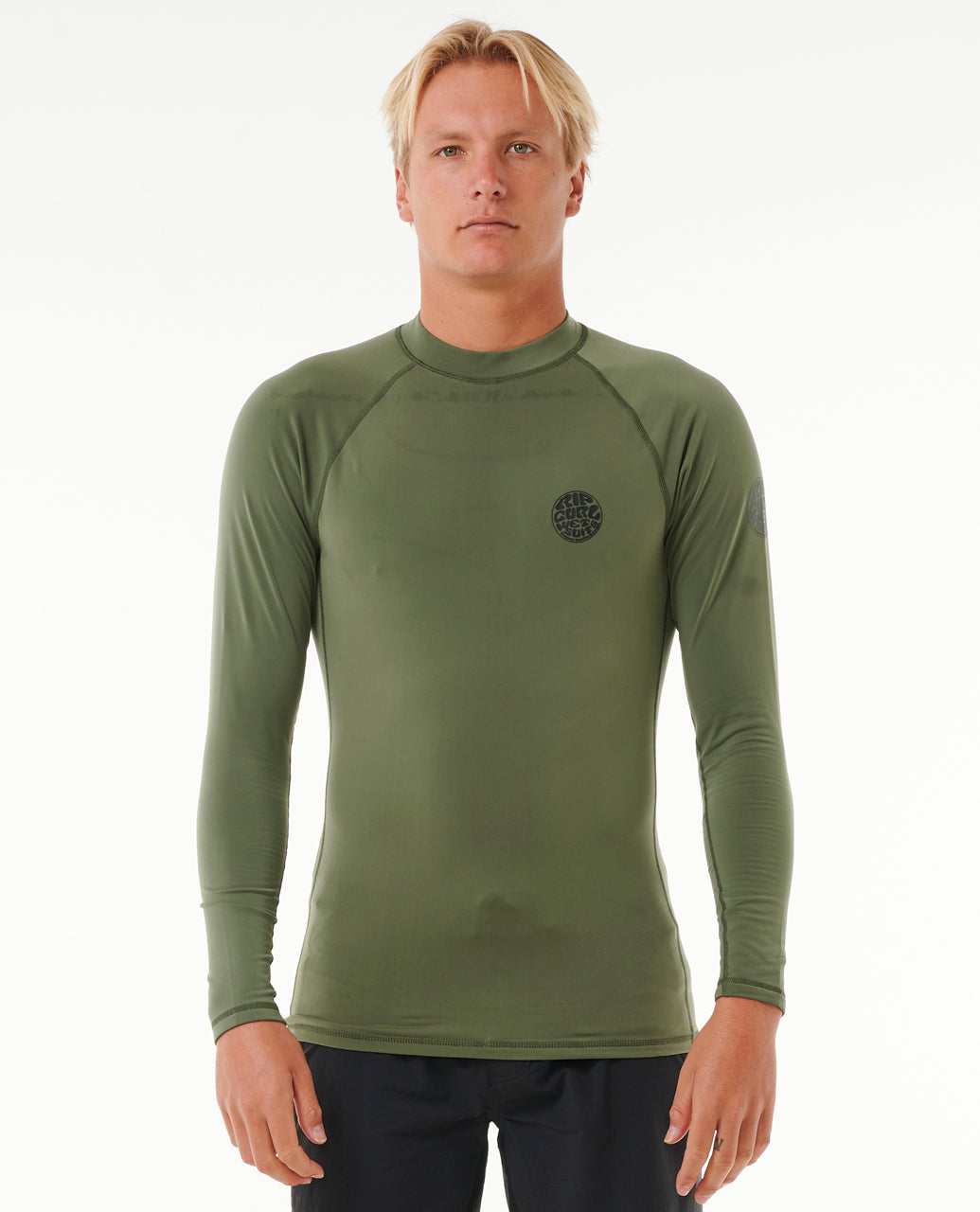 ICONS UPF BRUSHED L/S - dark olive