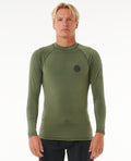 ICONS UPF BRUSHED L/S - dark olive