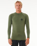 ICONS UPF BRUSHED L/S - dark olive