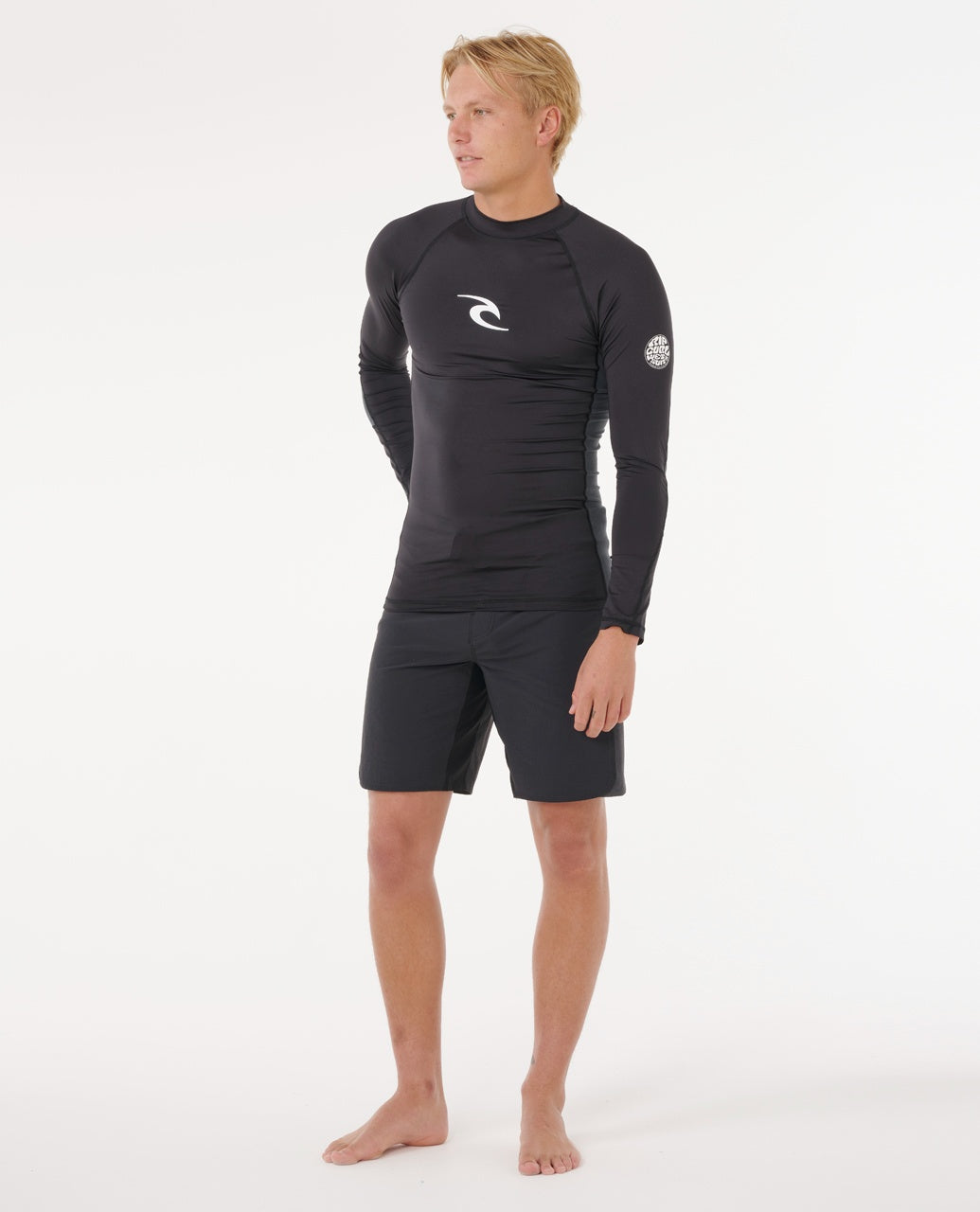 WAVES UPF PERF LS - black