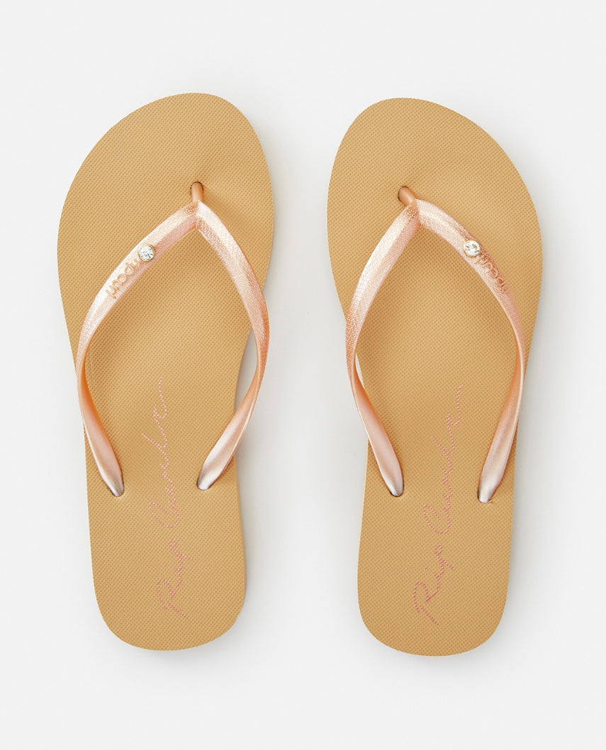 SCRIPT WAVE BLOOM OPEN TOE - gold