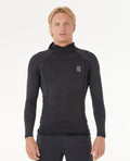 SEARCH UPF PERF HOOD LS - black