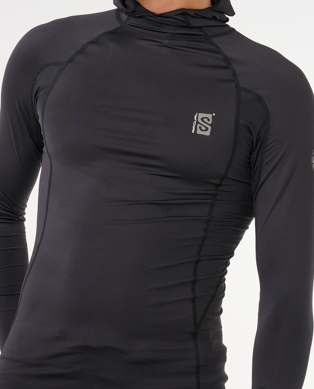 SEARCH UPF PERF HOOD LS - black