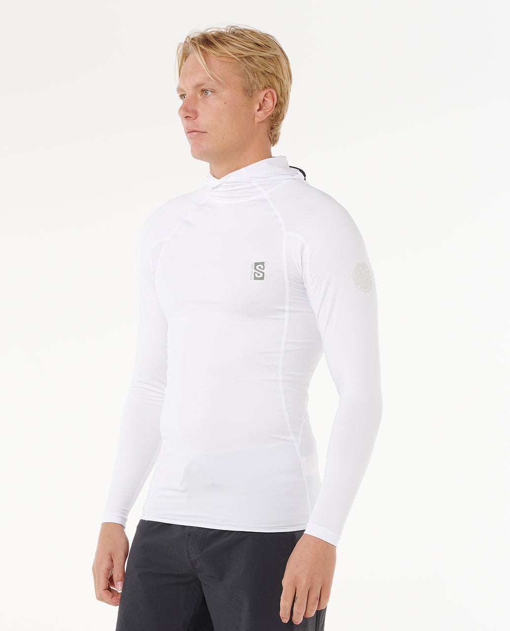 SEARCH UPF PERF HOOD LS - white