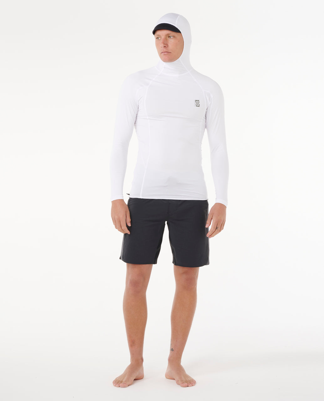 SEARCH UPF PERF HOOD LS - white