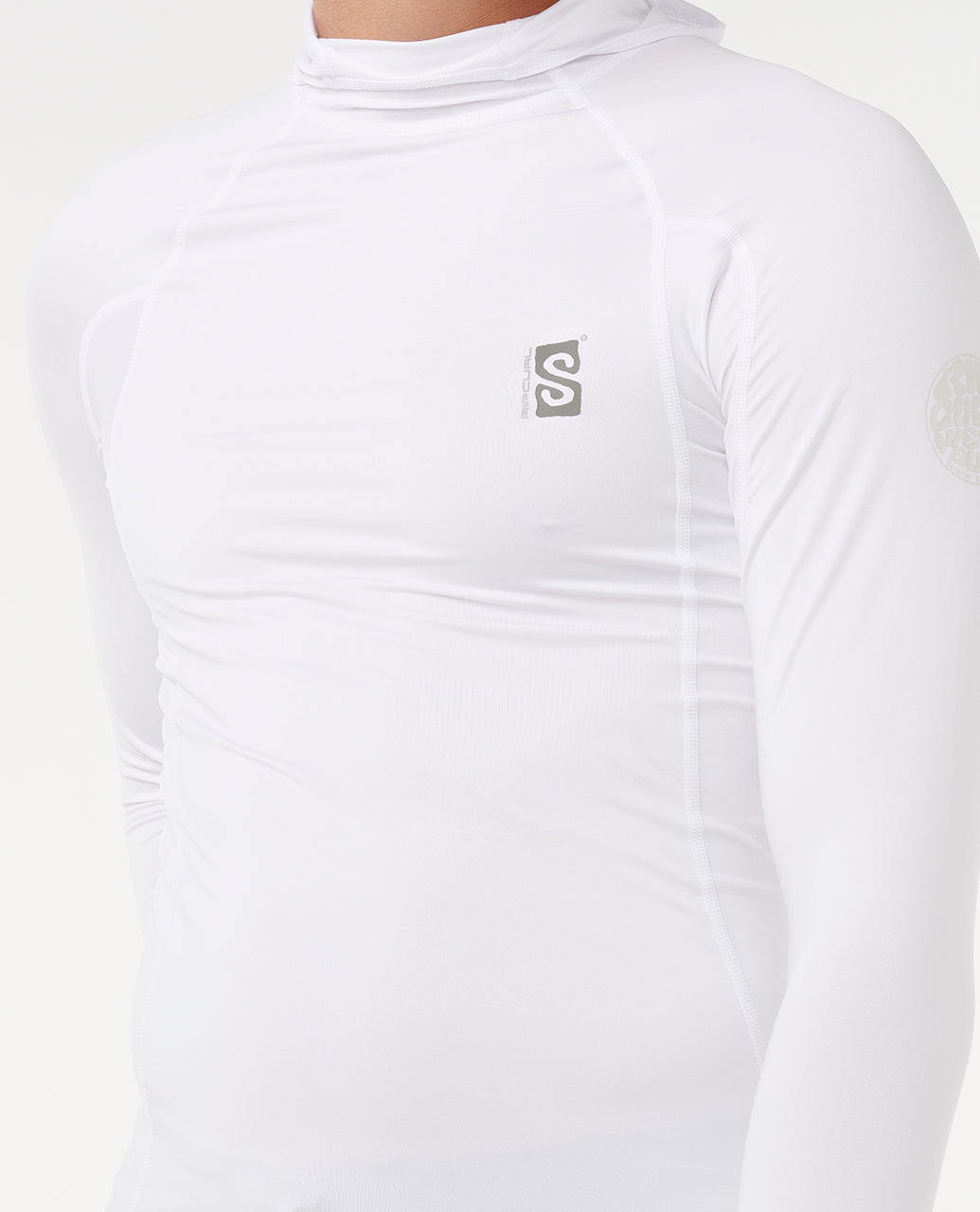SEARCH UPF PERF HOOD LS - white