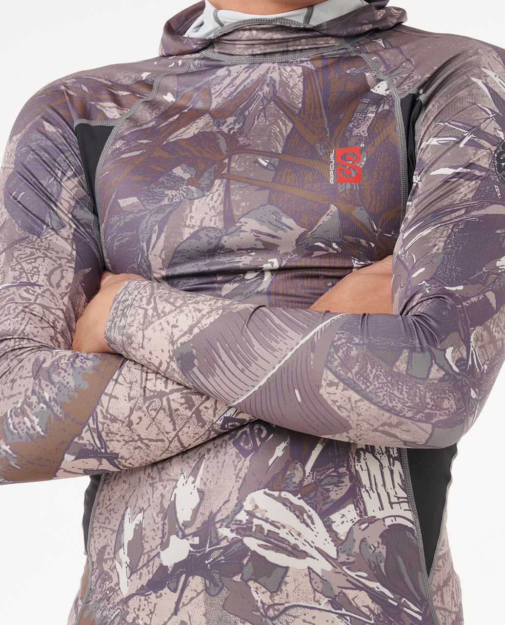 SEARCH UPF PERF HOOD LS - cactus green