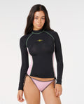 SG SPLICED LS RASHVEST - black