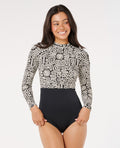 SUNSET JACQUARD SURFSUIT - black