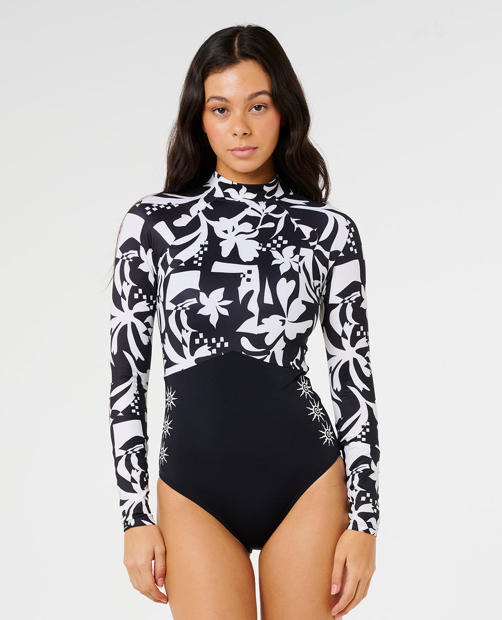 TOPANGA GEO UPF SURF SUIT - black