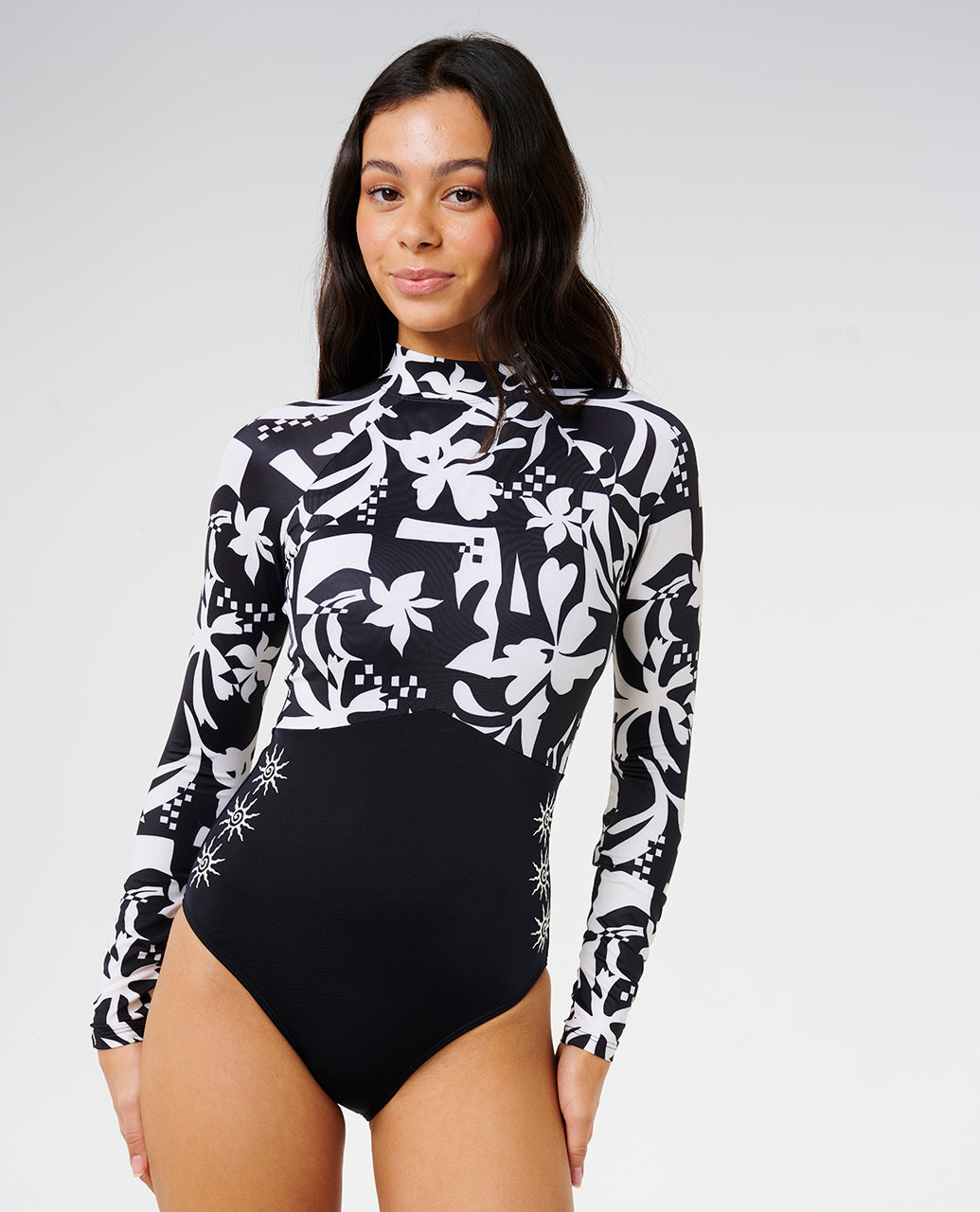 TOPANGA GEO UPF SURF SUIT - black
