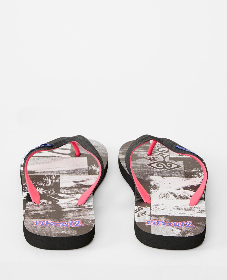 RAW ENERGY BLOOM OPEN TOE - black/white