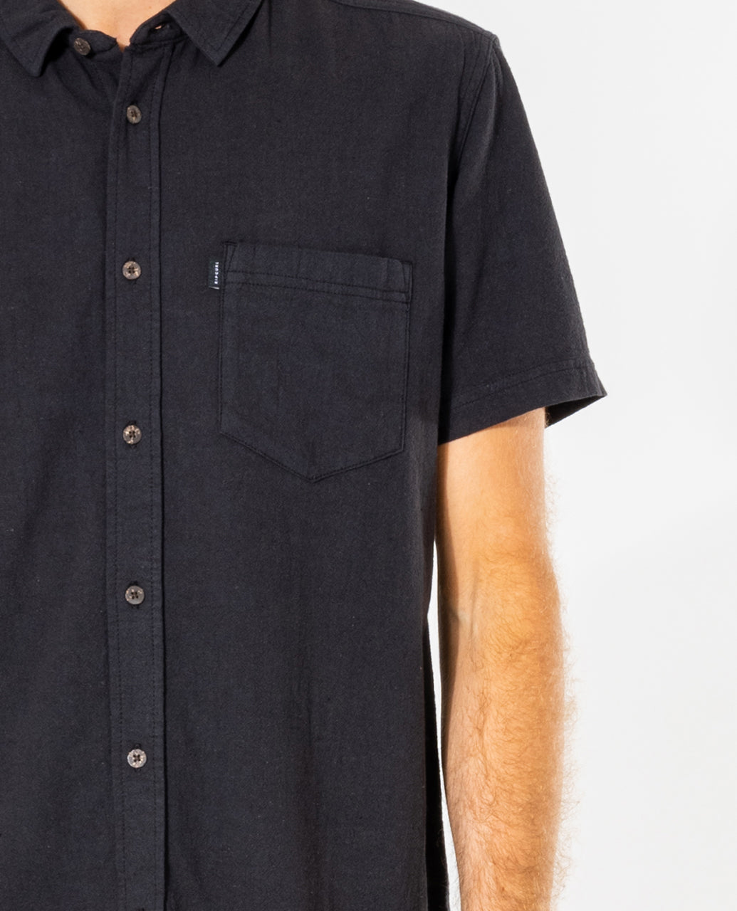 WASHED S/S SHIRT - washed black