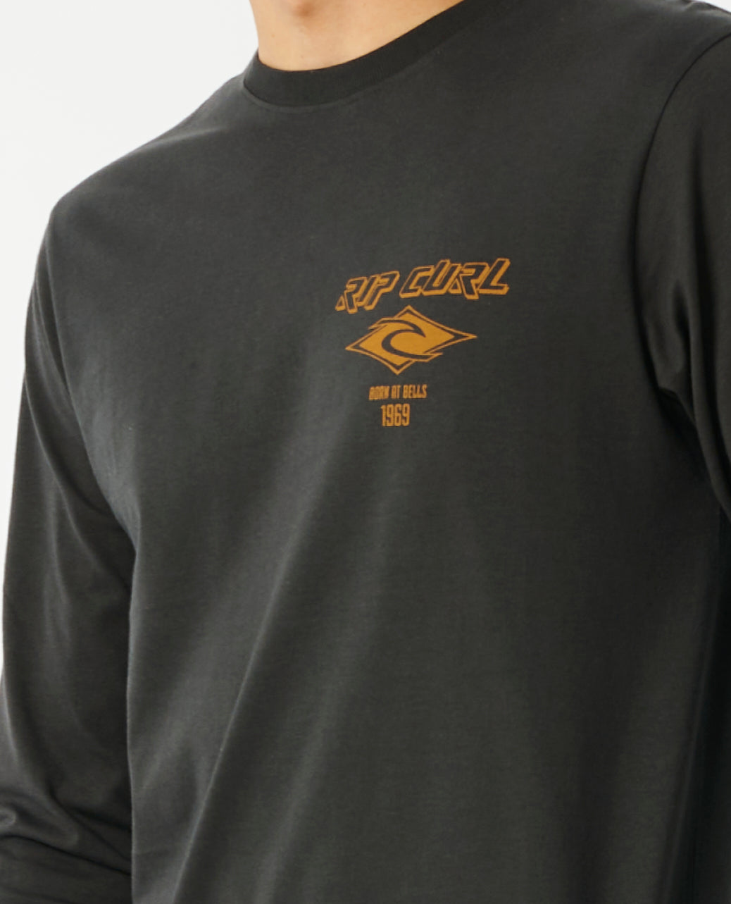 FADE OUT ICON L/S T - black/gold