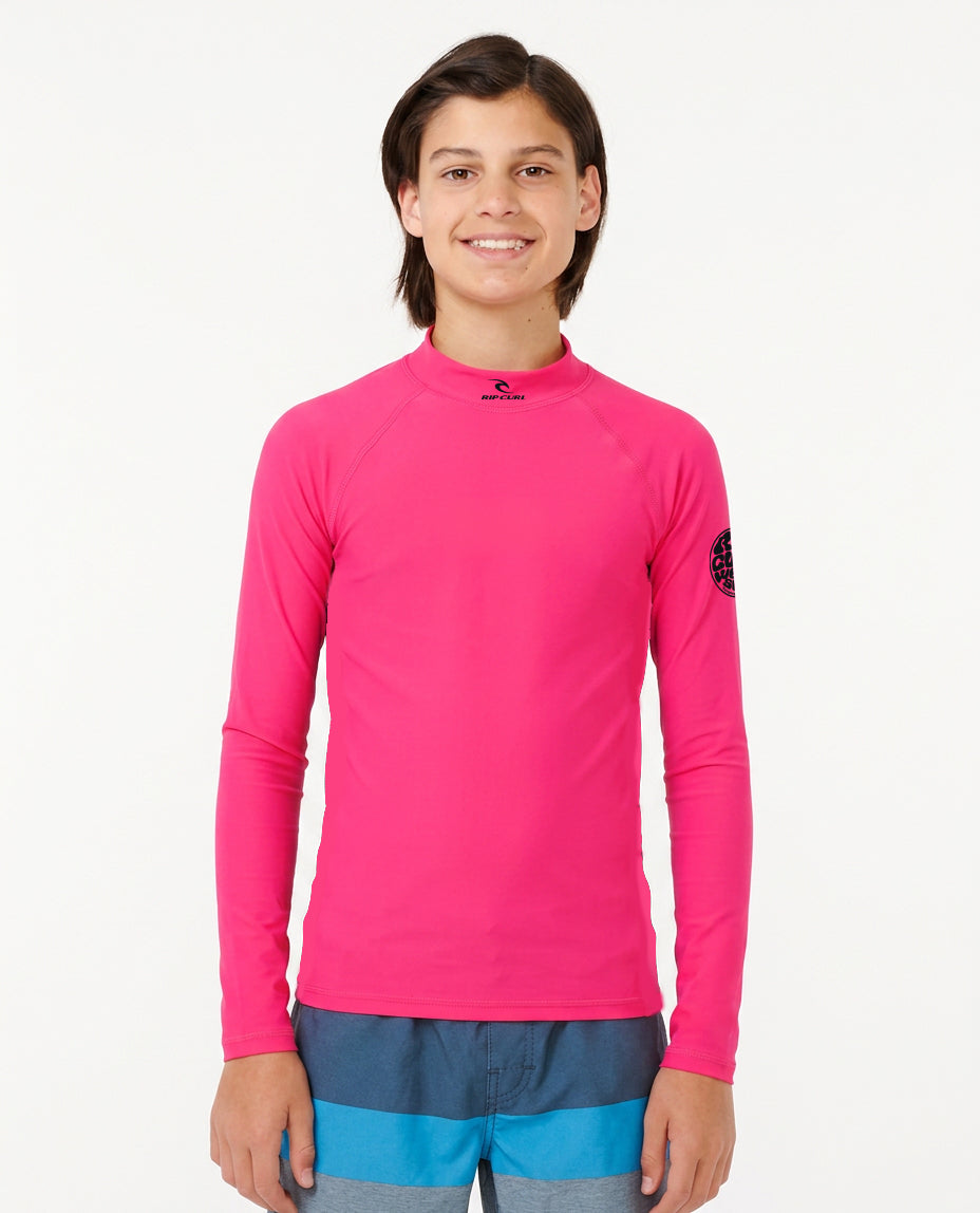 KIDS HI VIZ LS T - neon pink