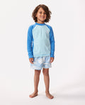 ICONS II UV BRUSHED L/S-BOY - blue gum