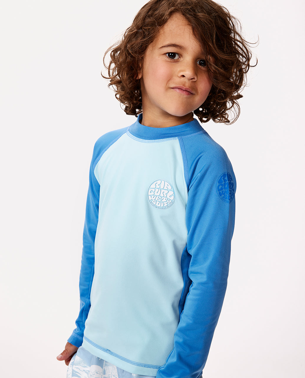 ICONS II UV BRUSHED L/S-BOY - blue gum