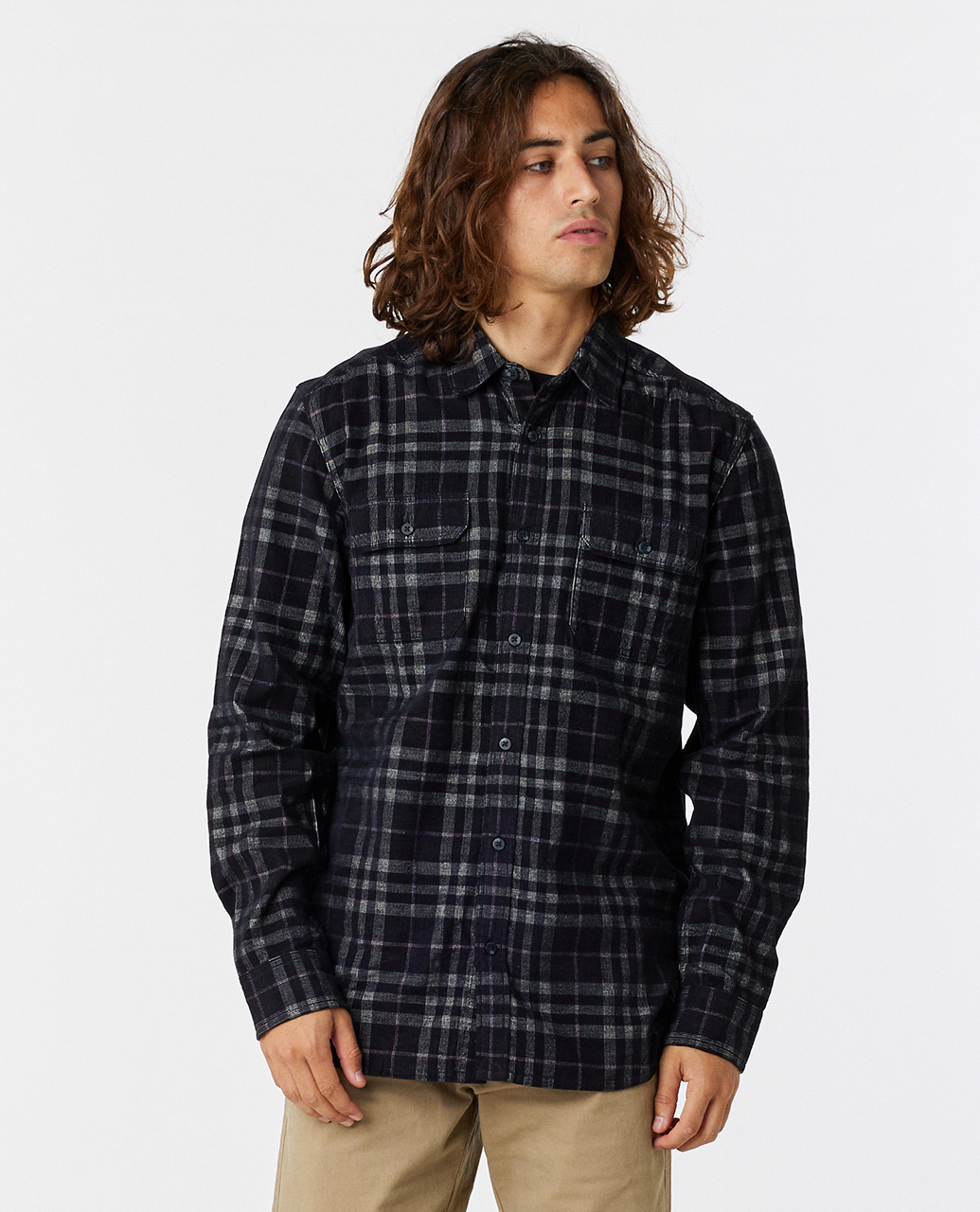 חולצה מכופתרת SWC CORD PLAID SHIRT- Rip Curl