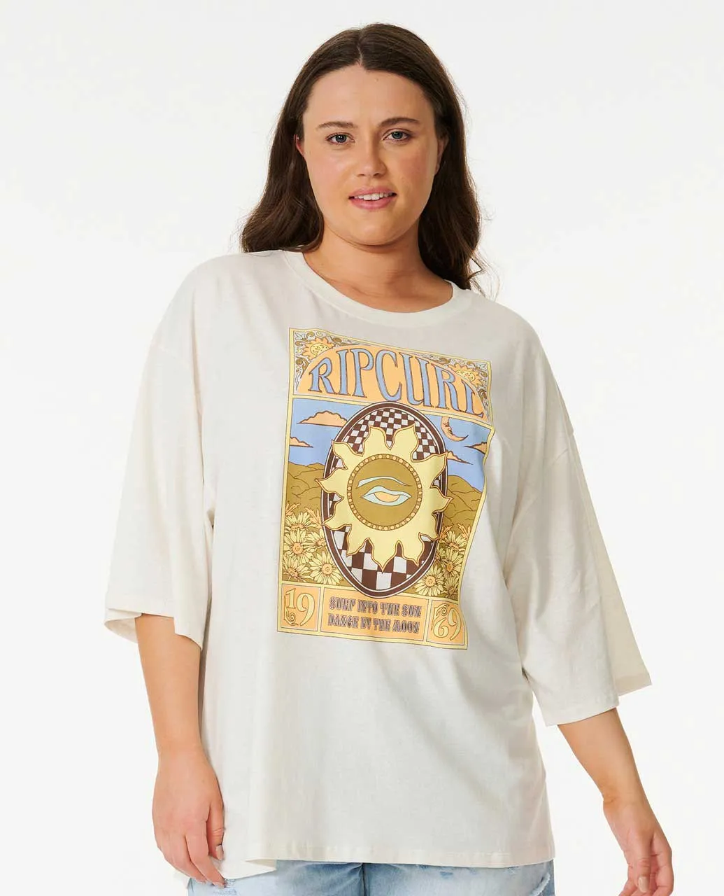 טי שירט עם הדפס Sun Club Heritage Tee- Rip Curl