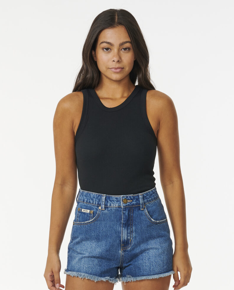 גופיית ריב Classic Ribbed Tee- Rip Curl גופיית ריב Classic Ribbed Tee- Rip Curl