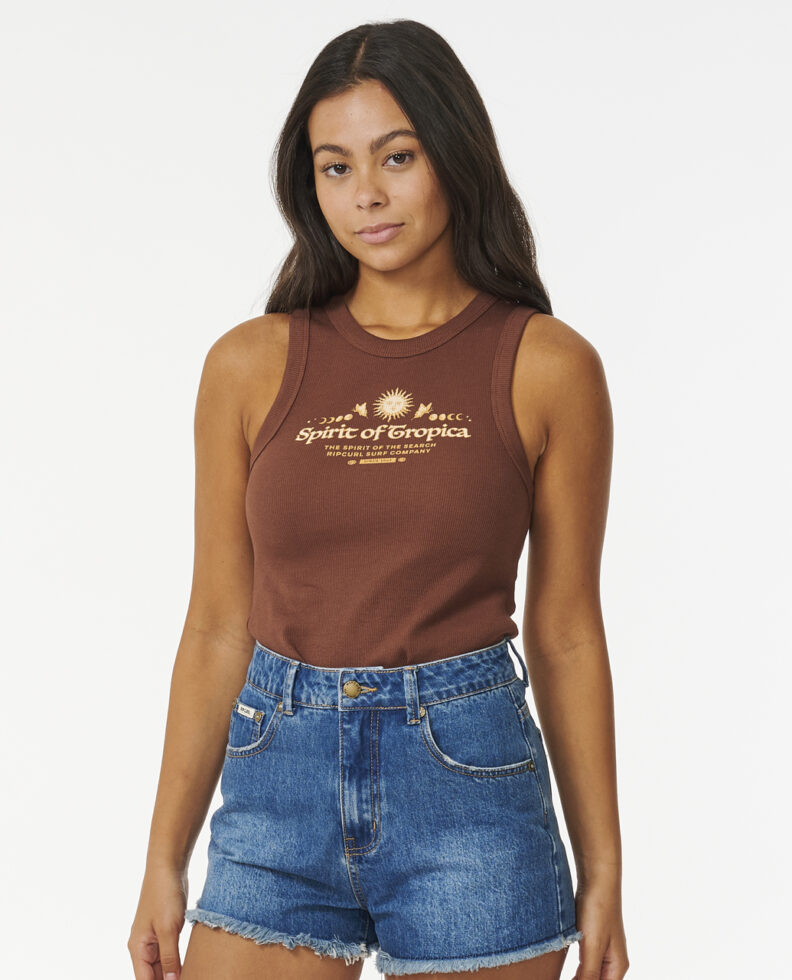 גופיית ריב Spirit Ribbed Tank Top- Rip Curl גופיית ריב Spirit Ribbed Tank Top- Rip Curl