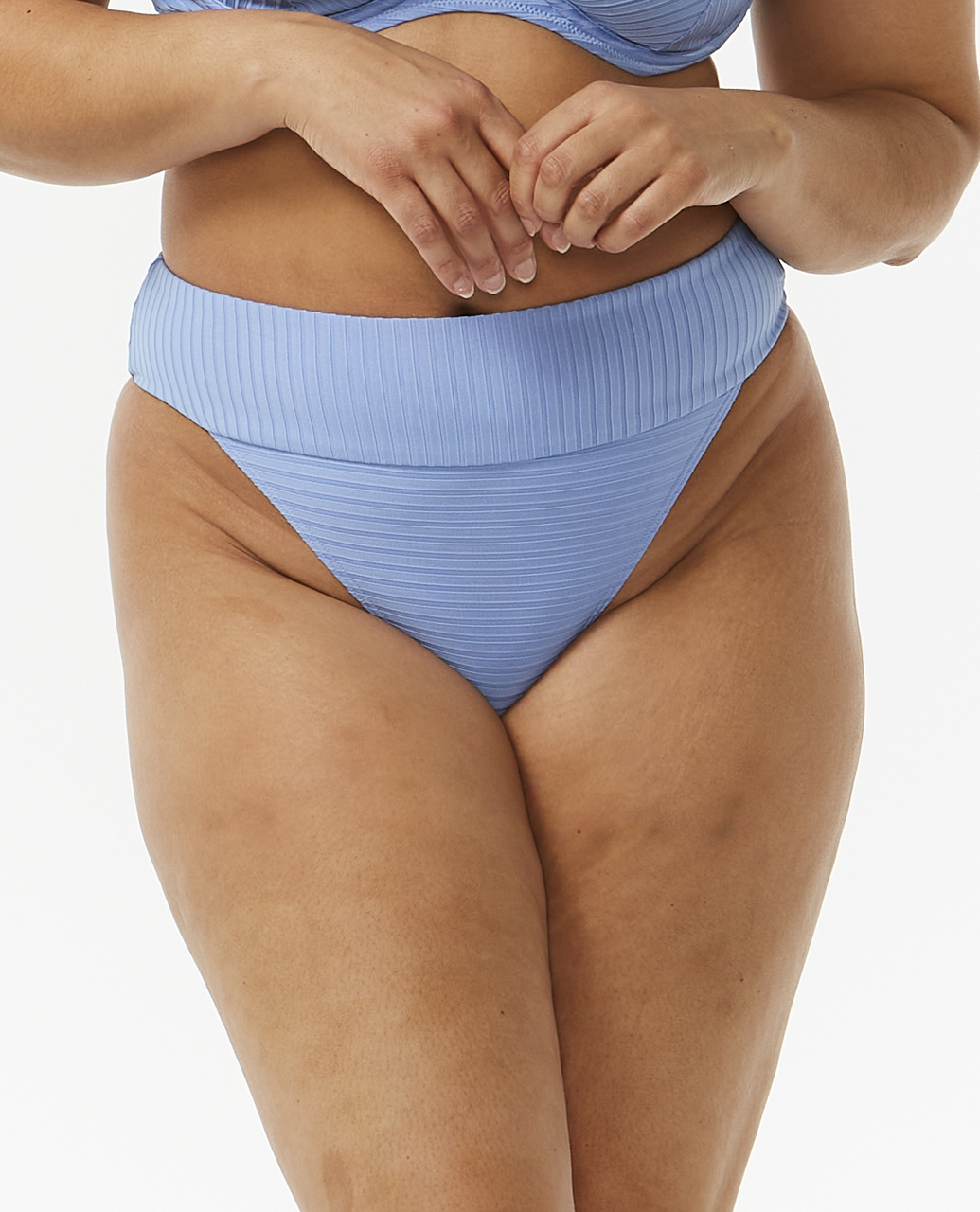 תחתון ביקיני בגזרה גבוהה Premium Surf High Waist Cheeky Coverage Bikini Bottoms- Rip Curl