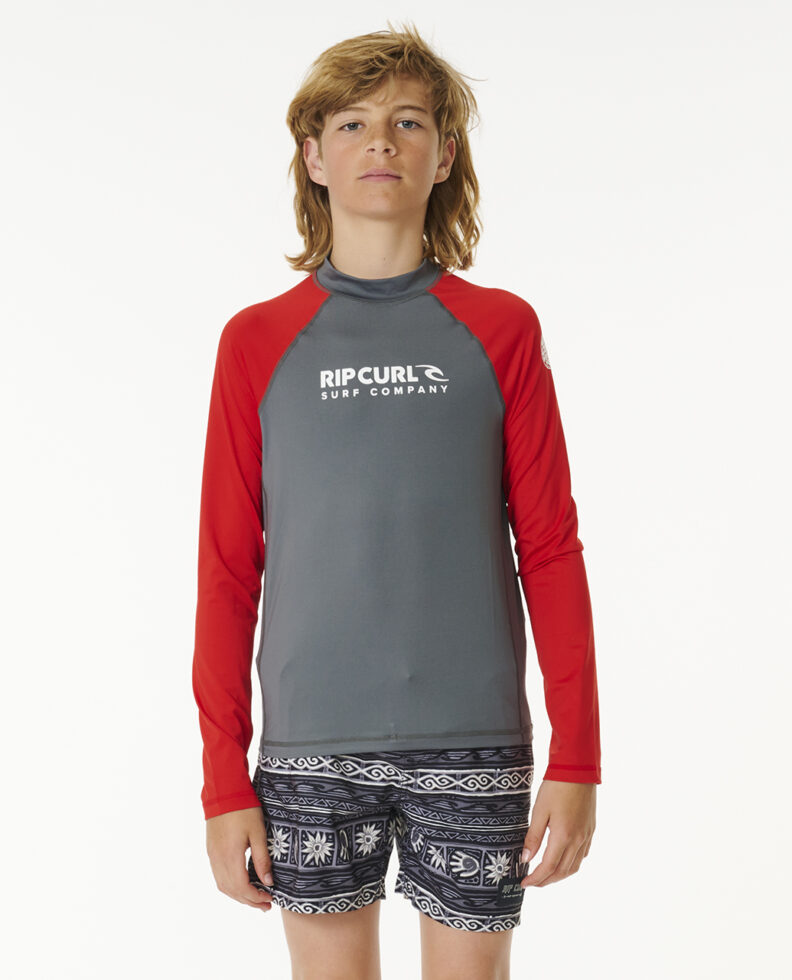 חולצת ליקרה לילדים Shock UV Long Sleeve Rash Vest - Boys (8-16)- Rip Curl