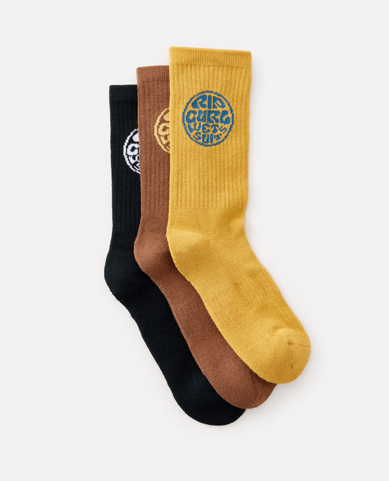 גרביים Wetty Crew Socks - 3 Pack- Rip Curl גרביים Wetty Crew Socks - 3 Pack- Rip Curl