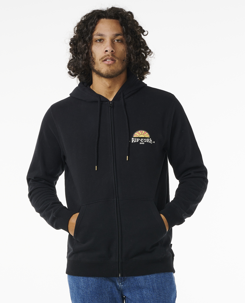 קפוצ'ון עם רוכסן והדפס Tubed And Hazed Zip Through Hood- Rip Curl