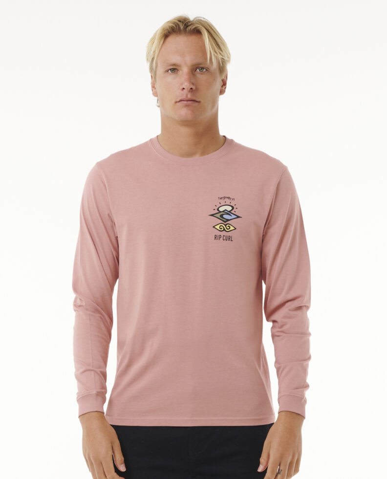 חולצת טי שרוול ארוך עם הדפס Search Icon Long Sleeve Tee- Rip Curl