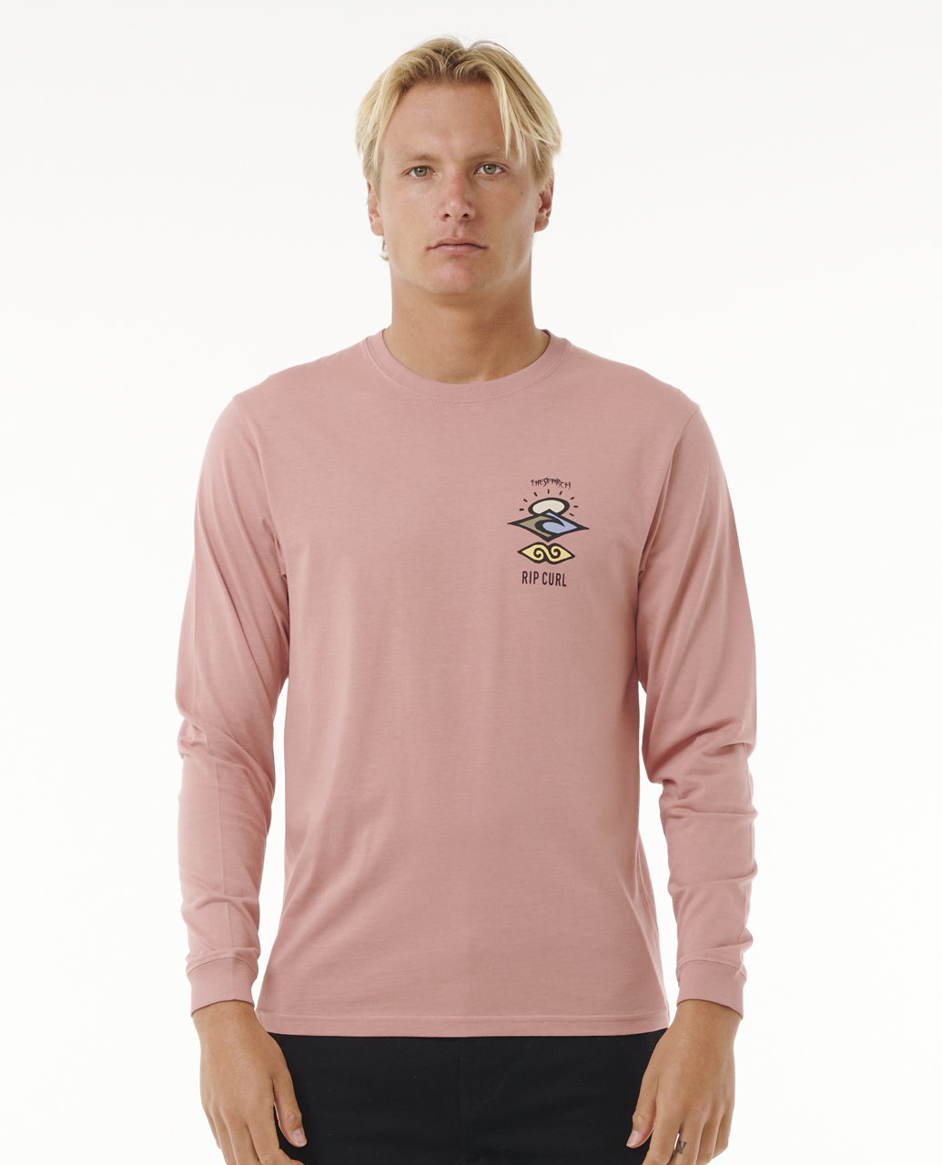 חולצת טי שרוול ארוך עם הדפס Search Icon Long Sleeve Tee- Rip Curl