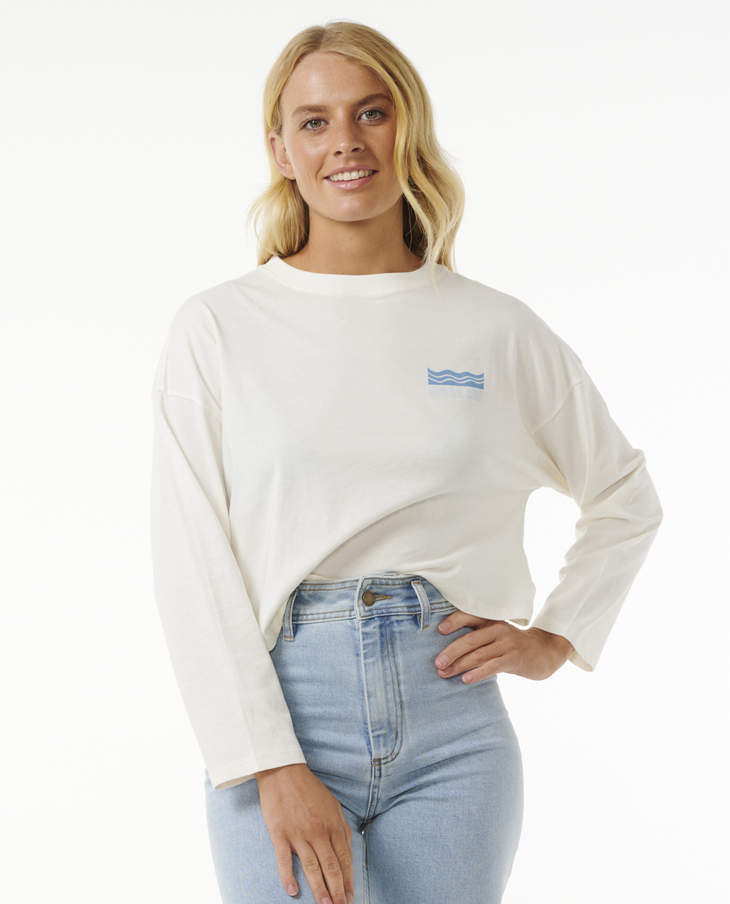 חולצת טי ארוכה עם הדפס Cut Laps Long Sleeve Tee- Rip Curl