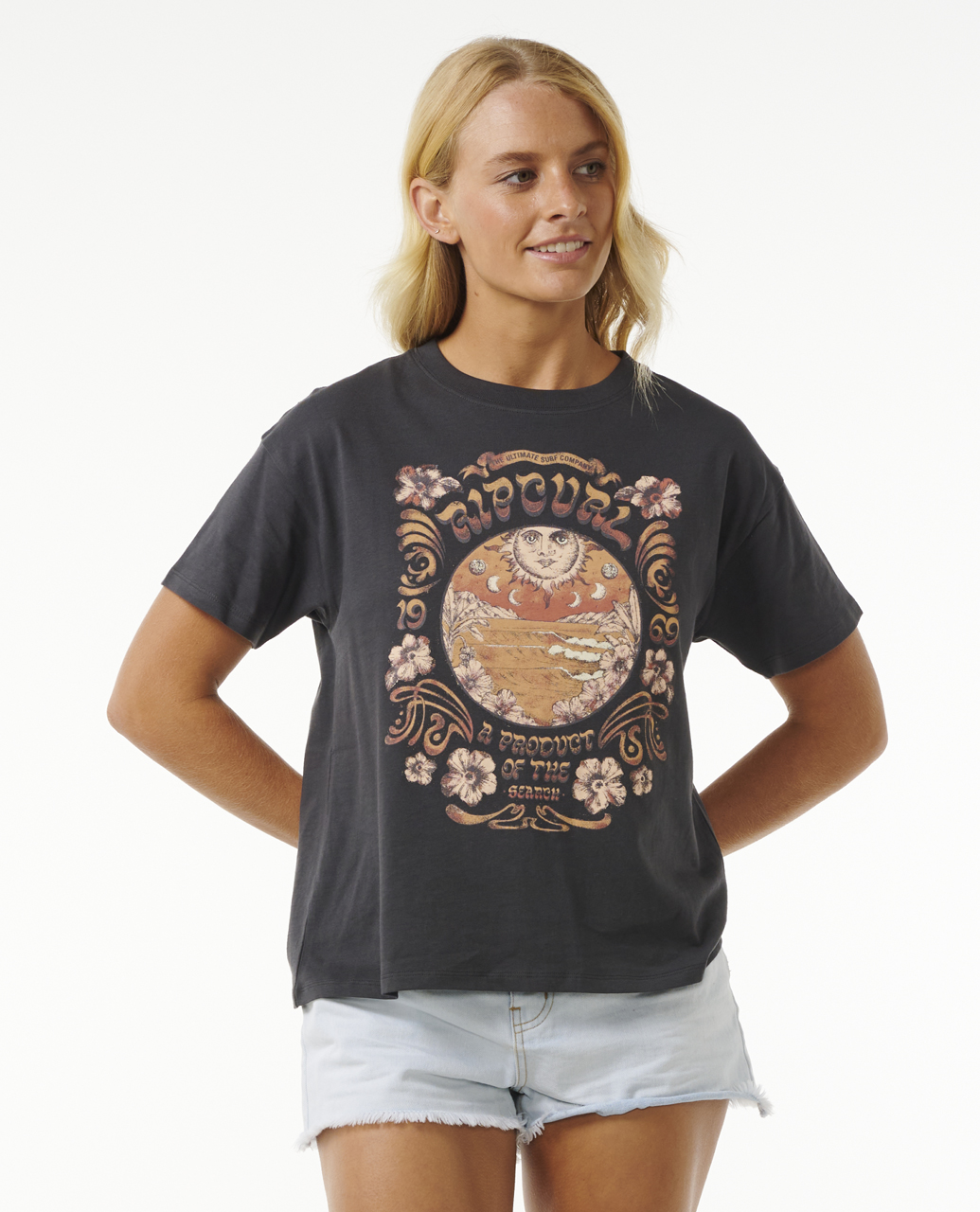 חולצת טי עם הדפס Celestial Search Relaxed Tee- Rip Curl